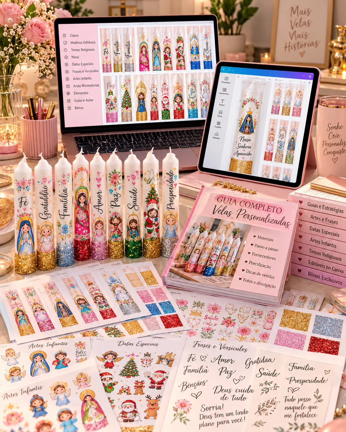 COMPLETE CANDLE ART KIT — digital content preview