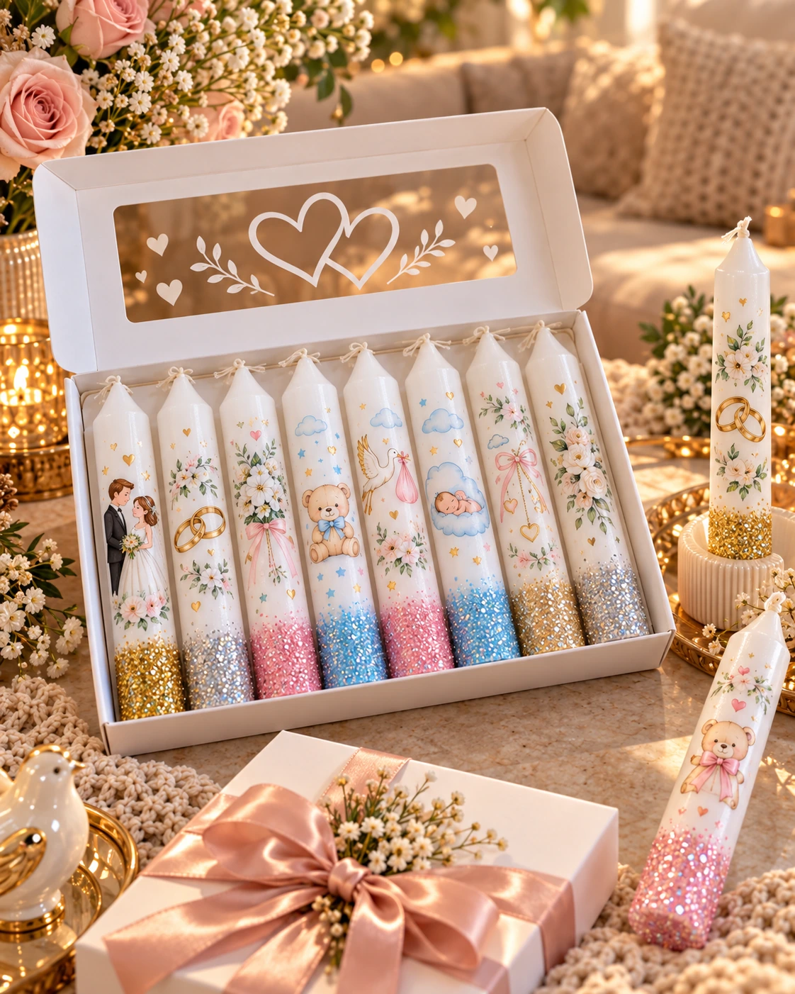 Candles — Weddings · New baby celebrations
